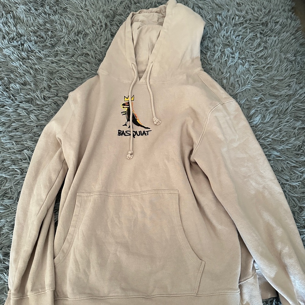 Tan Basquiat hoodie size 2XL